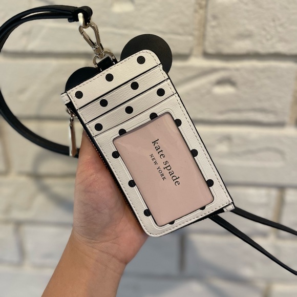 Kate Spade Novelty Disney Minnie Mouse Collector Wallet Lanyard - Picture 2 of 3